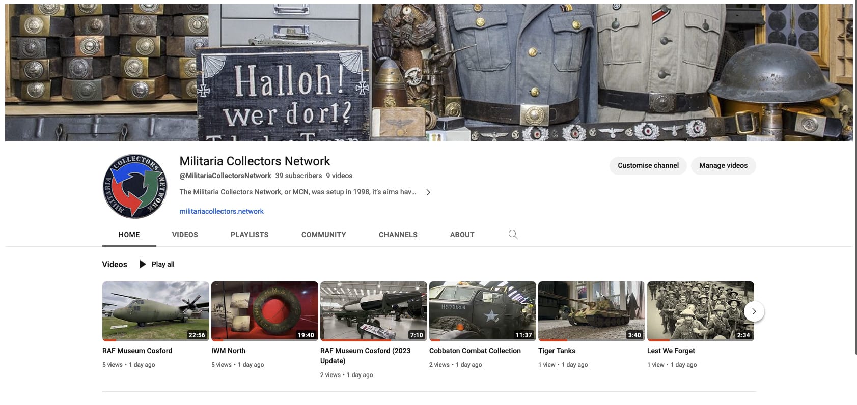 The Militaria Shop YouTube